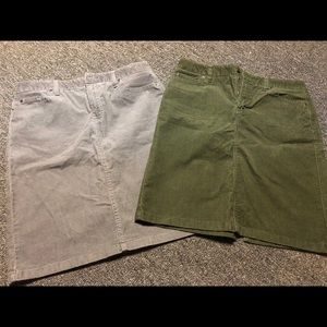 L.L. Bean corduroy skirts